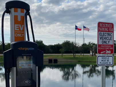 chargepoint station closeup